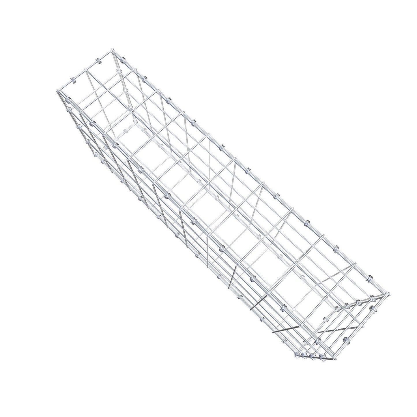 Gabbione 100 cm x 40 cm x 20 cm (L x H x P), maglia 10 x 10 cm, anello a spirale