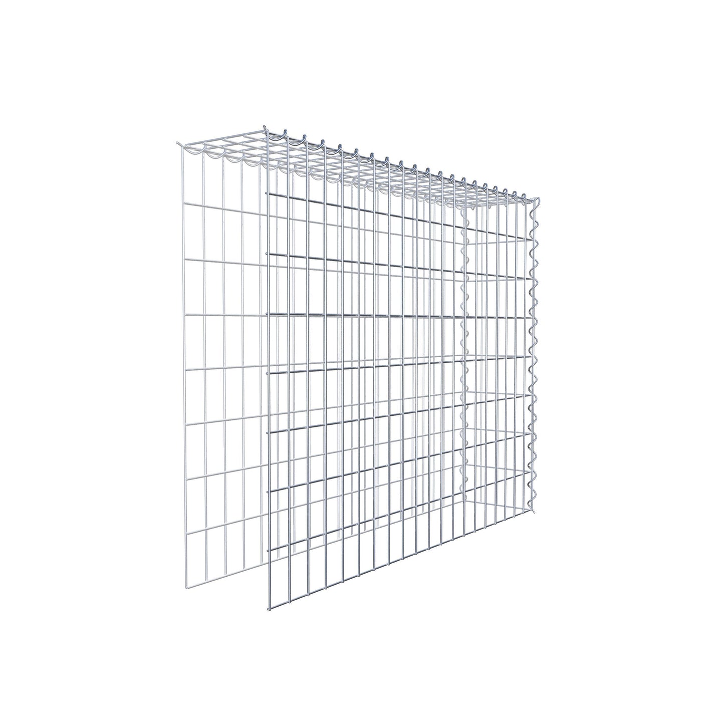 Udvokset gabion type 4 100 cm x 80 cm x 20 cm (L x H x D), maskestørrelse 5 cm x 10 cm, spiral
