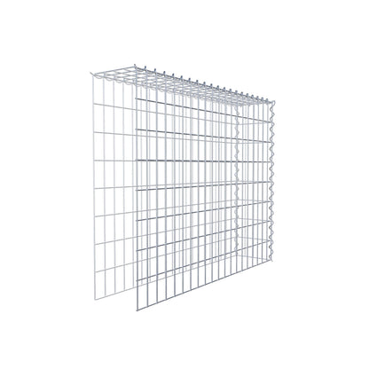 Udvokset gabion type 4 100 cm x 80 cm x 20 cm (L x H x D), maskestørrelse 5 cm x 10 cm, spiral