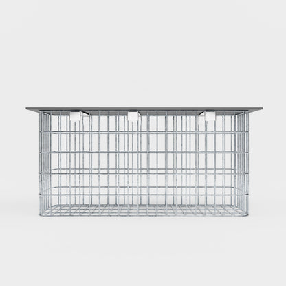 Banc de jardin 102 x 50 x 32 cm MW 5 x 10 cm galvanisé à chaud, avec revêtement recyclé en anthracite