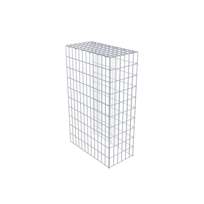 Typ 4 påbyggnadsgabion 100 cm x 60 cm x 30 cm (L x H x D), maskstorlek 5 cm x 10 cm, C-ring