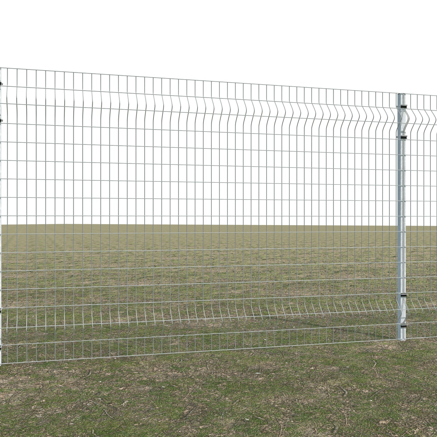 Gittermattenzaun zum Einbetonieren, Maschenweite 5 x 10 cm, bis 50 m