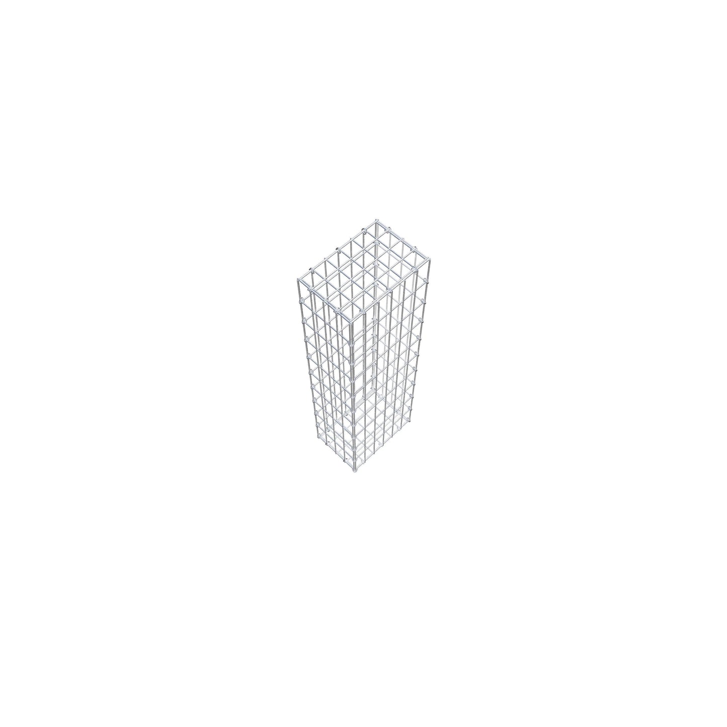 Gavión 100 cm x 20 cm x 30 cm (L x A x P), malla 5 cm x 10 cm, anillo en C