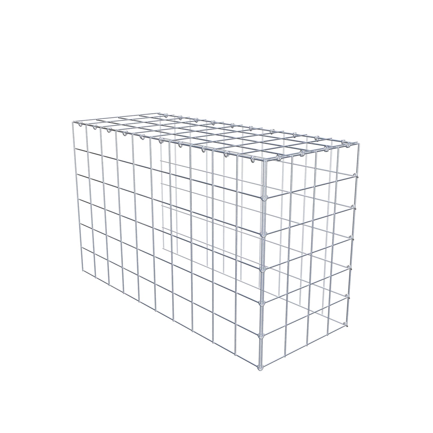 Gavión complementario de tipo 4 100 cm x 60 cm x 40 cm (L x A x P), malla 10 cm x 10 cm, anillo en C