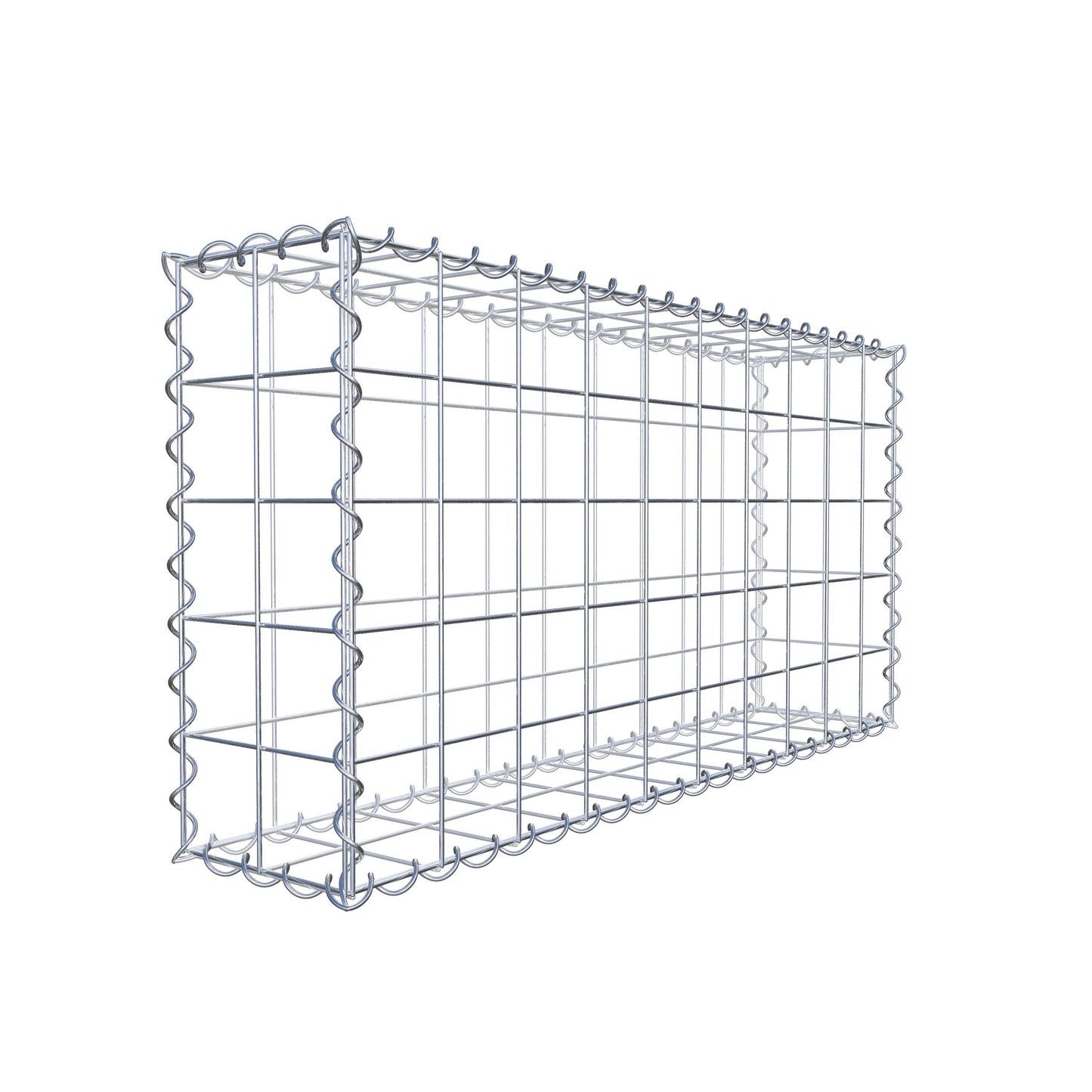 Gabion 100 cm x 50 cm x 20 cm (L x H x D), maskestørrelse 10 cm x 10 cm, spiral