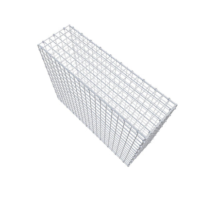 Gabion 100 cm x 80 cm x 30 cm (L x H x D), maskstorlek 5 x 5 cm, spiralring