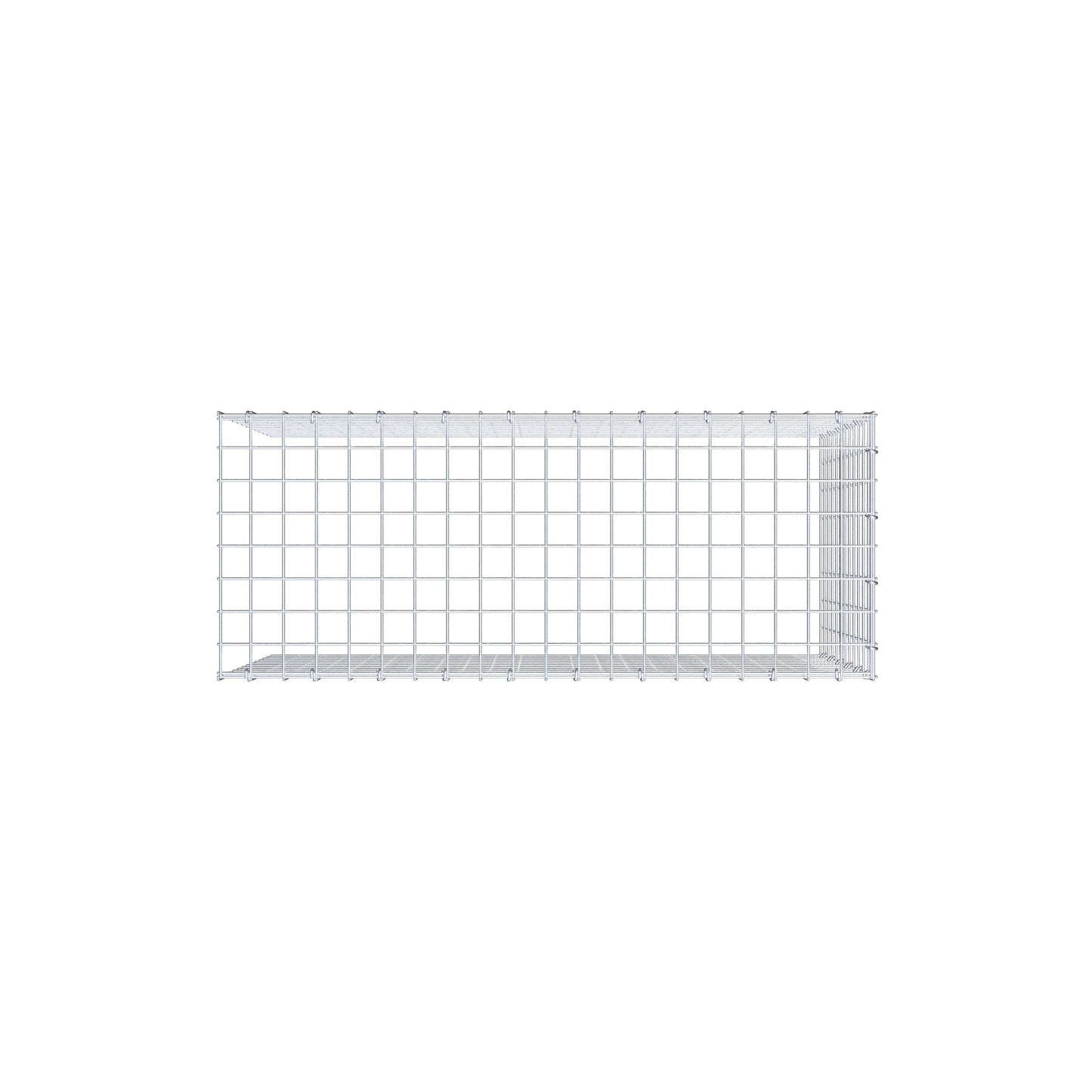 Monteret gabion type 4 100 cm x 60 cm x 40 cm (L x H x D), maskestørrelse 5 cm x 5 cm, C-ring