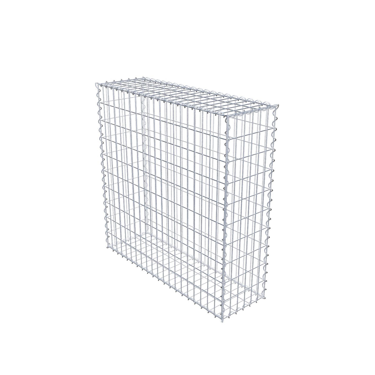 Gabione 100 cm x 100 cm x 30 cm (L x H x T), Maschenweite 5 cm x 10 cm, Spirale