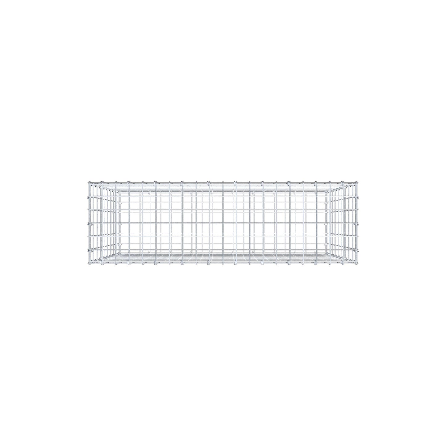 Gabbione 100 cm x 90 cm x 30 cm (L x H x P), maglia 5 cm x 10 cm, anello a C