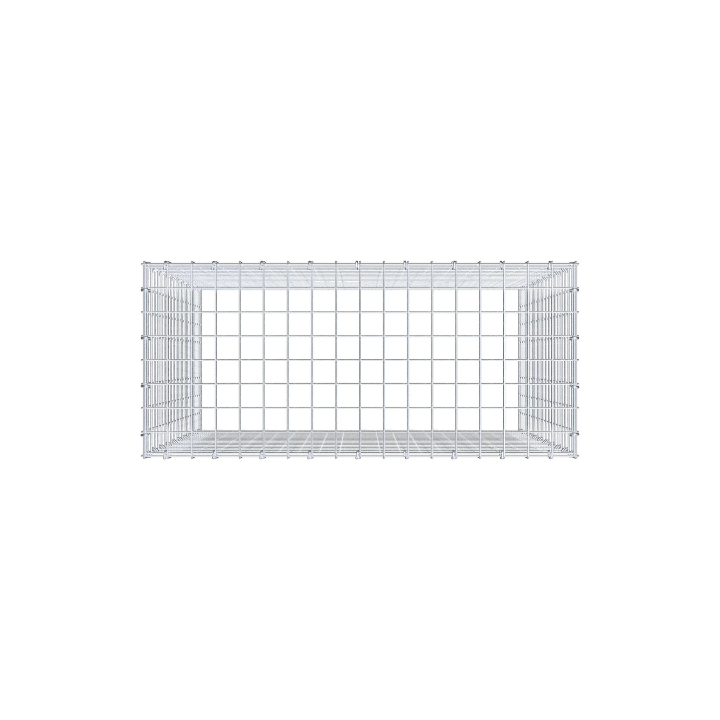 Gavión complementario de tipo 3 100 cm x 90 cm x 40 cm (L x A x P), malla 5 cm x 5 cm, anillo en C