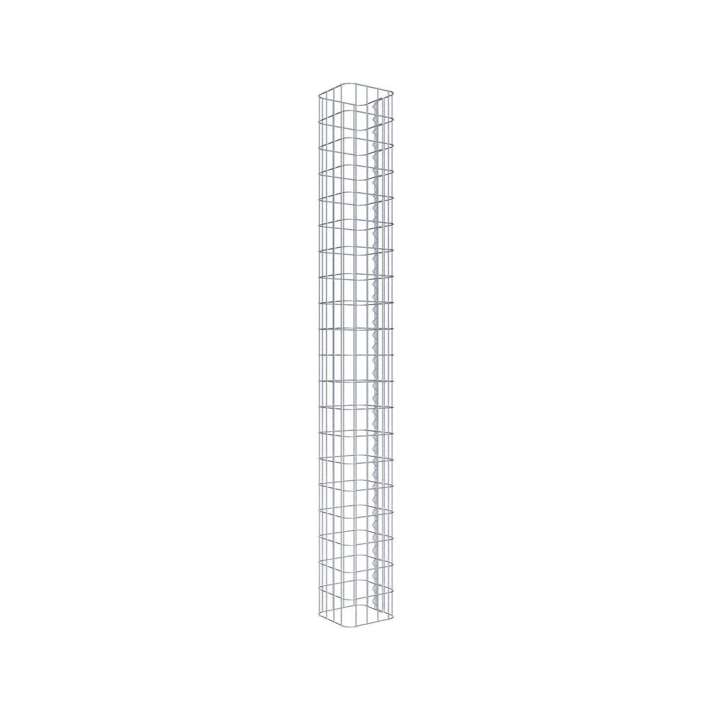 Colonne de gabion carrée 22 cm x 22 cm, 200 cm de hauteur, MW 5 cm x 10 cm