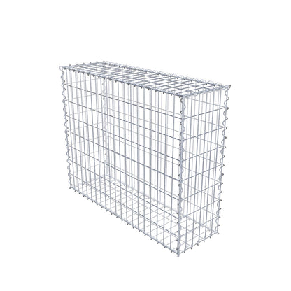 Gabione 100 cm x 80 cm x 30 cm (L x H x T), Maschenweite 5 cm x 10 cm, Spirale