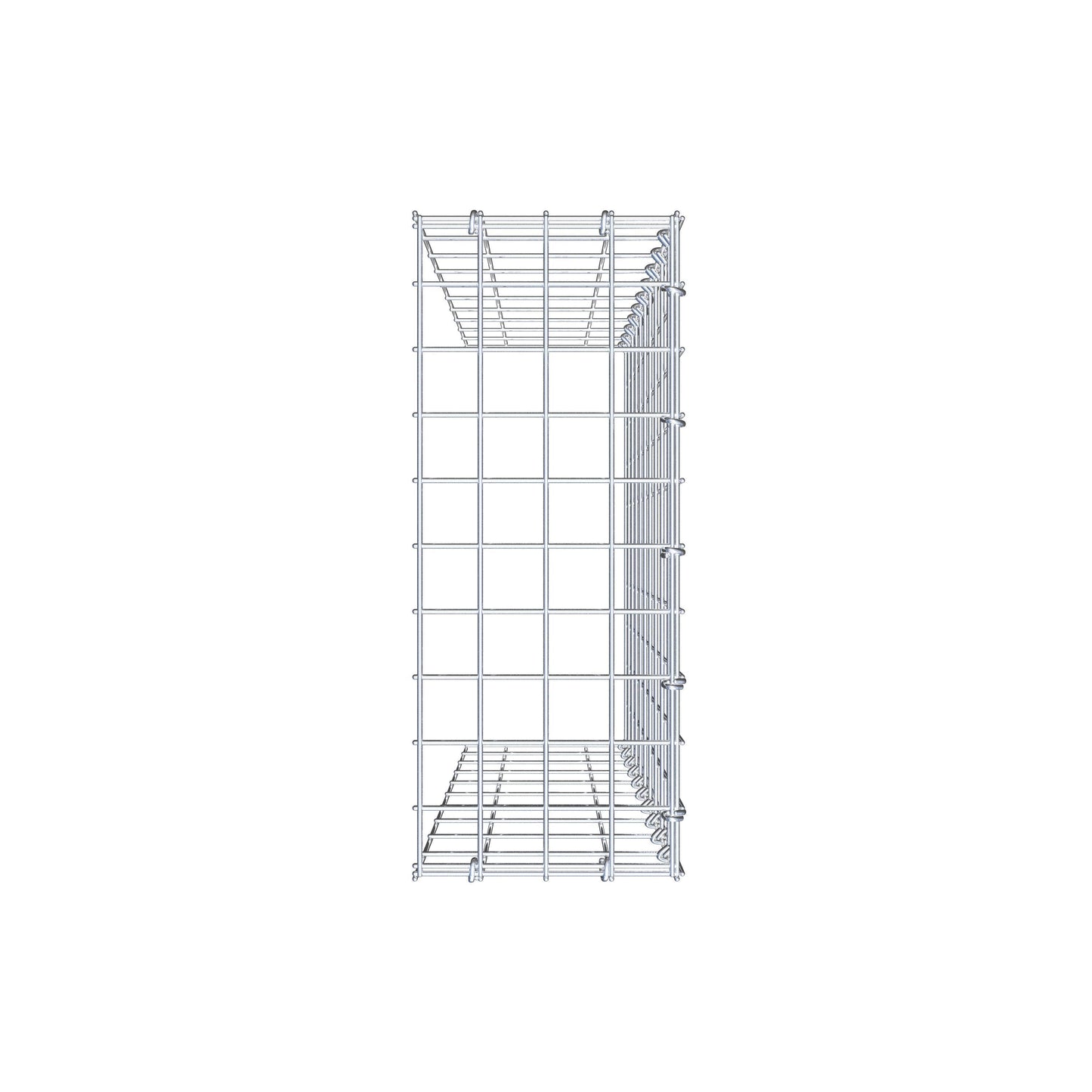 Fourche rapportée type 4 100 cm x 20 cm x 50 cm (L x H x P), mailles 5 cm x 10 cm, anneau C