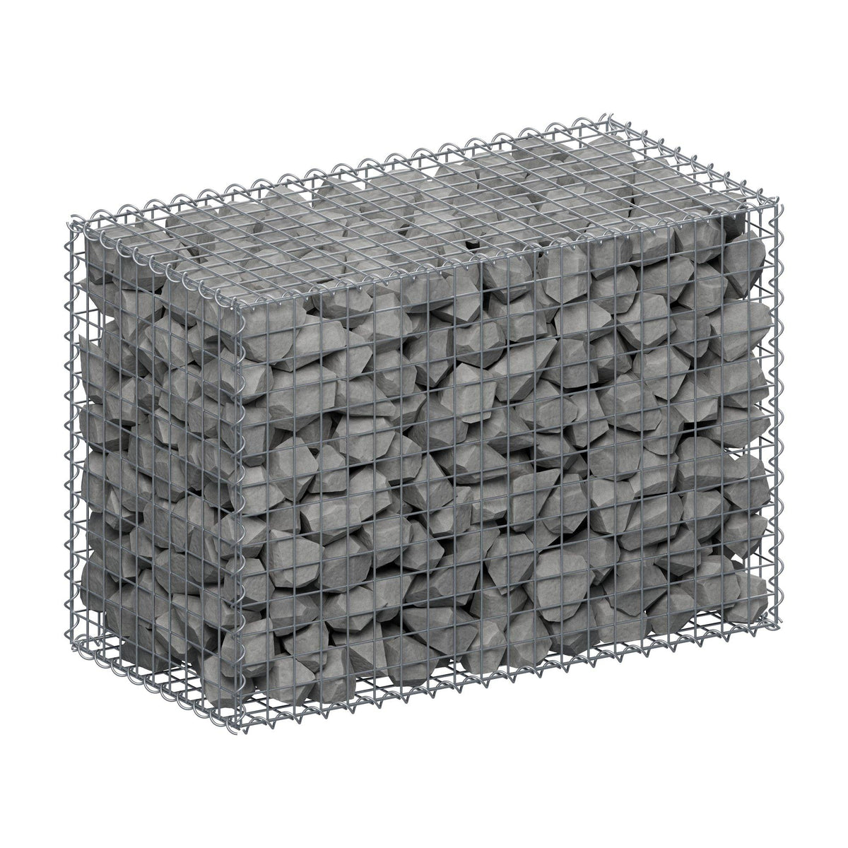 Gavión 100 cm x 70 cm x 50 cm (L x A x P), luz de malla 5 cm x 5 cm, en espiral