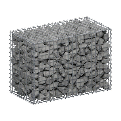 Gavión 100 cm x 70 cm x 50 cm (L x A x P), luz de malla 5 cm x 5 cm, en espiral