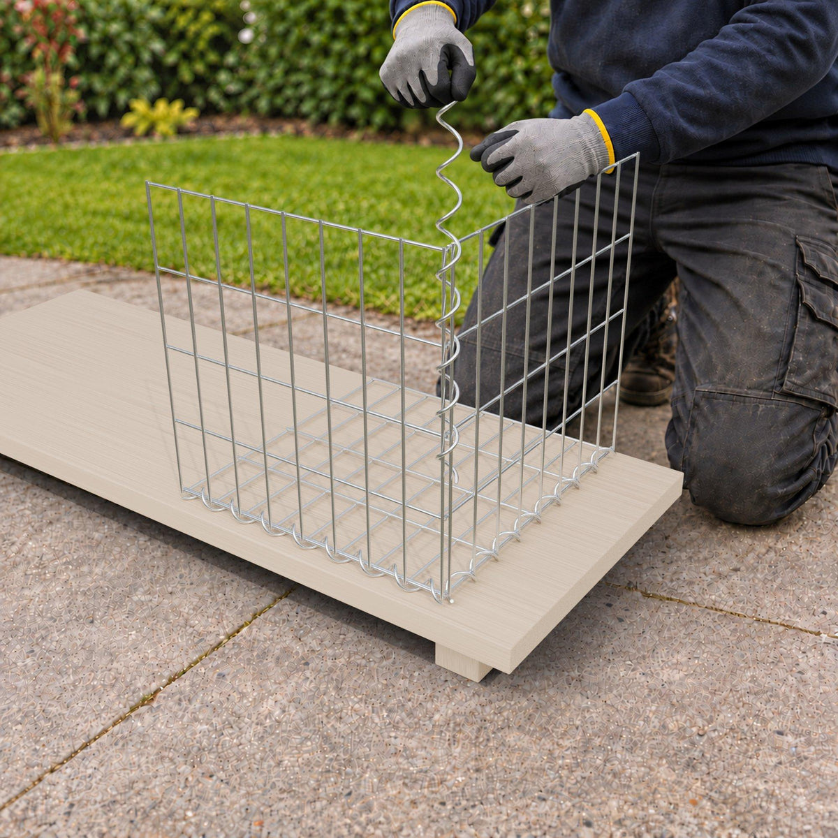 Gabion 40 cm x 40 cm x 40 cm (L x H x D), maskstorlek 5 cm x 10 cm, spiral
