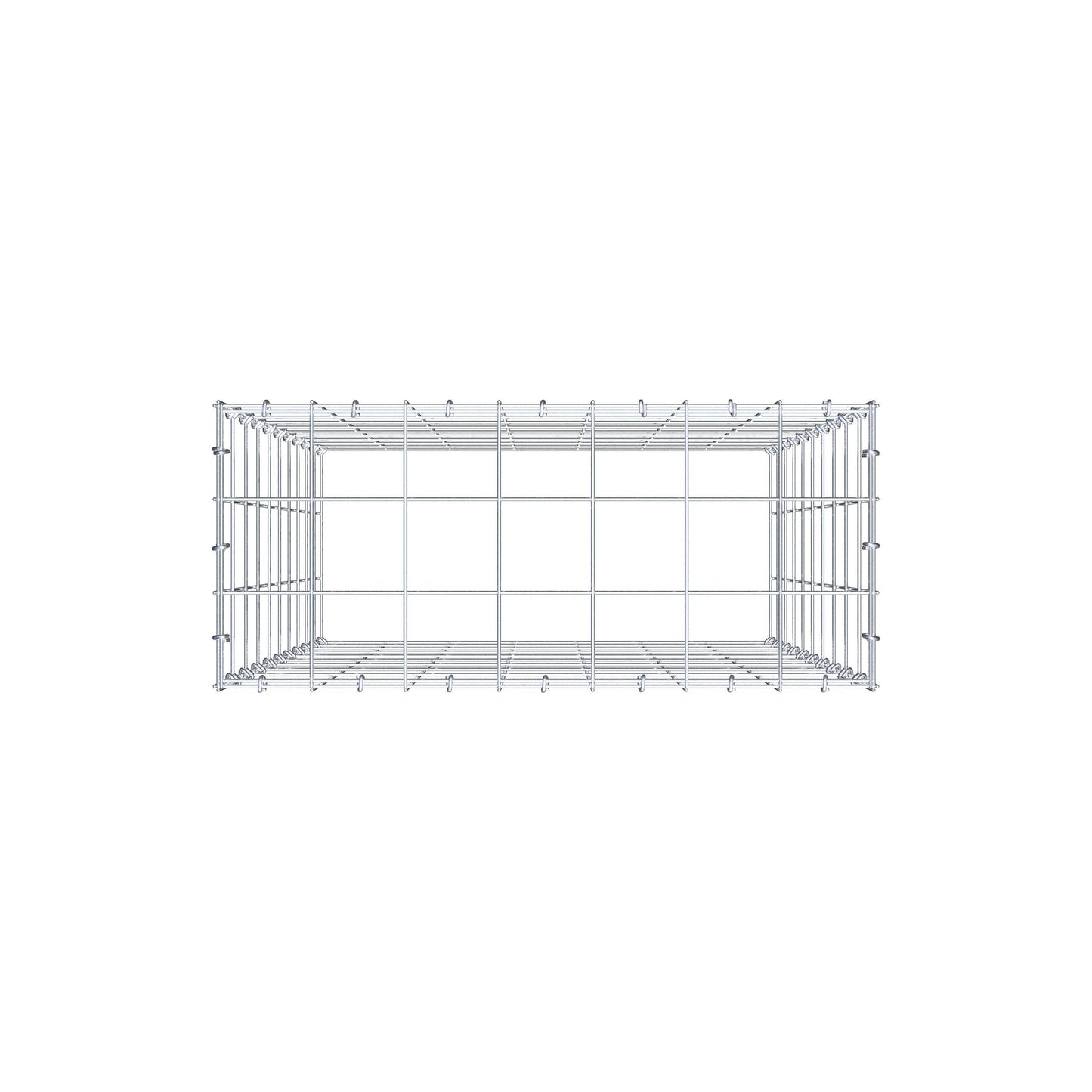 Type 3 oplegkorf 100 cm x 70 cm x 30 cm (L x H x D), maaswijdte 10 cm x 10 cm, C-ring