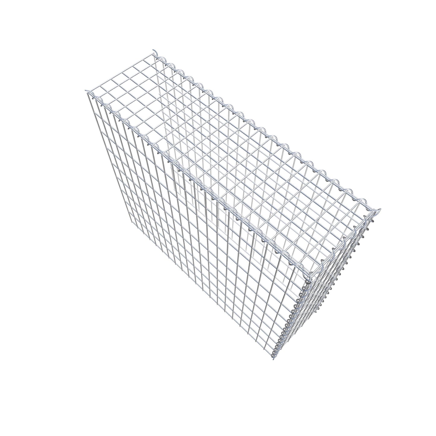 Gavión adulto tipo 4 100 cm x 90 cm x 30 cm (largo x alto x profundidad), tamaño de malla 5 cm x 10 cm, espiral