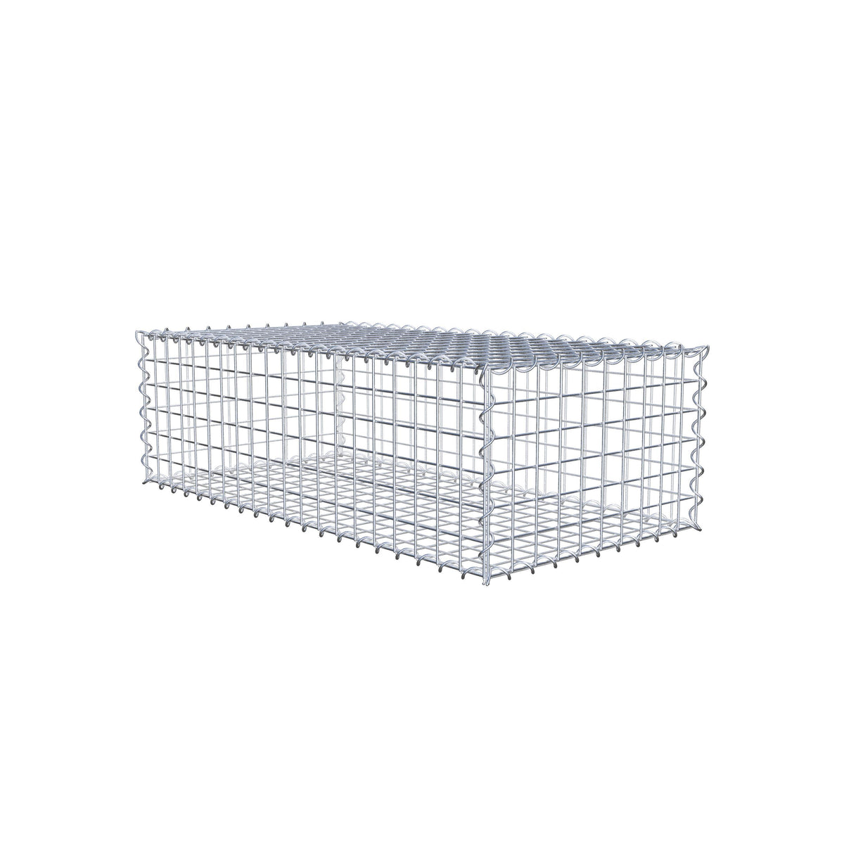 Schanskorf 100 cm x 30 cm x 50 cm (L x H x D), maaswijdte 5 cm x 5 cm, spiraalvormig