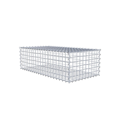Schanskorf 100 cm x 30 cm x 50 cm (L x H x D), maaswijdte 5 cm x 5 cm, spiraalvormig
