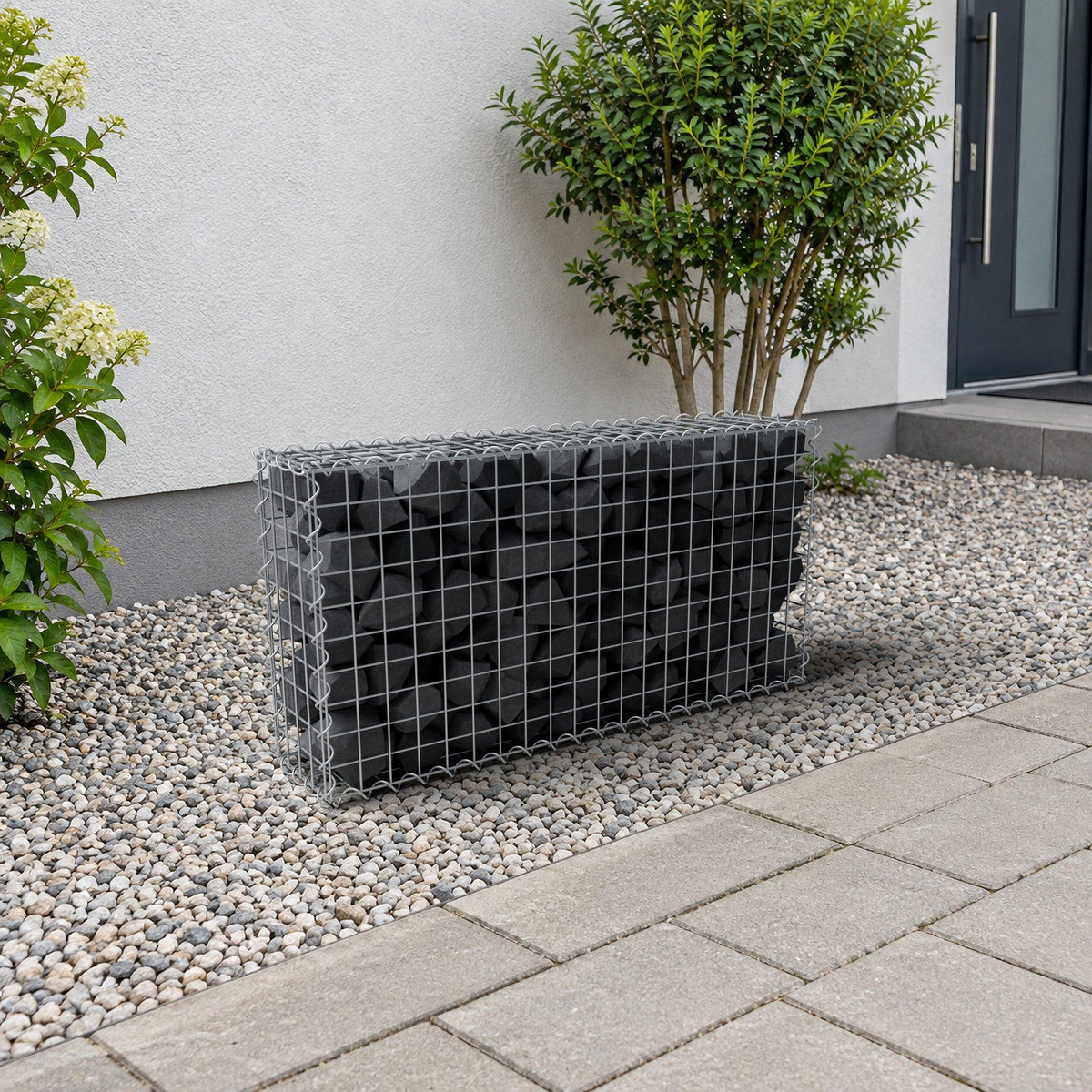 Gabione 100 cm x 50 cm x 20 cm (L x H x T), Maschenweite 5 cm x 5 cm, Spirale