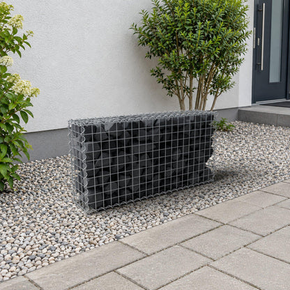 Gabione 100 cm x 50 cm x 20 cm (L x H x T), Maschenweite 5 cm x 5 cm, Spirale