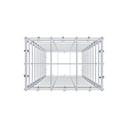 Gabbione 100 cm x 30 cm x 20 cm (L x H x P), maglia 10 cm x 10 cm, anello a C