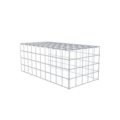 Mounted gabion type 4 100 cm x 40 cm x 50 cm (L x H x D), mesh size 10 cm x 10 cm, C-ring