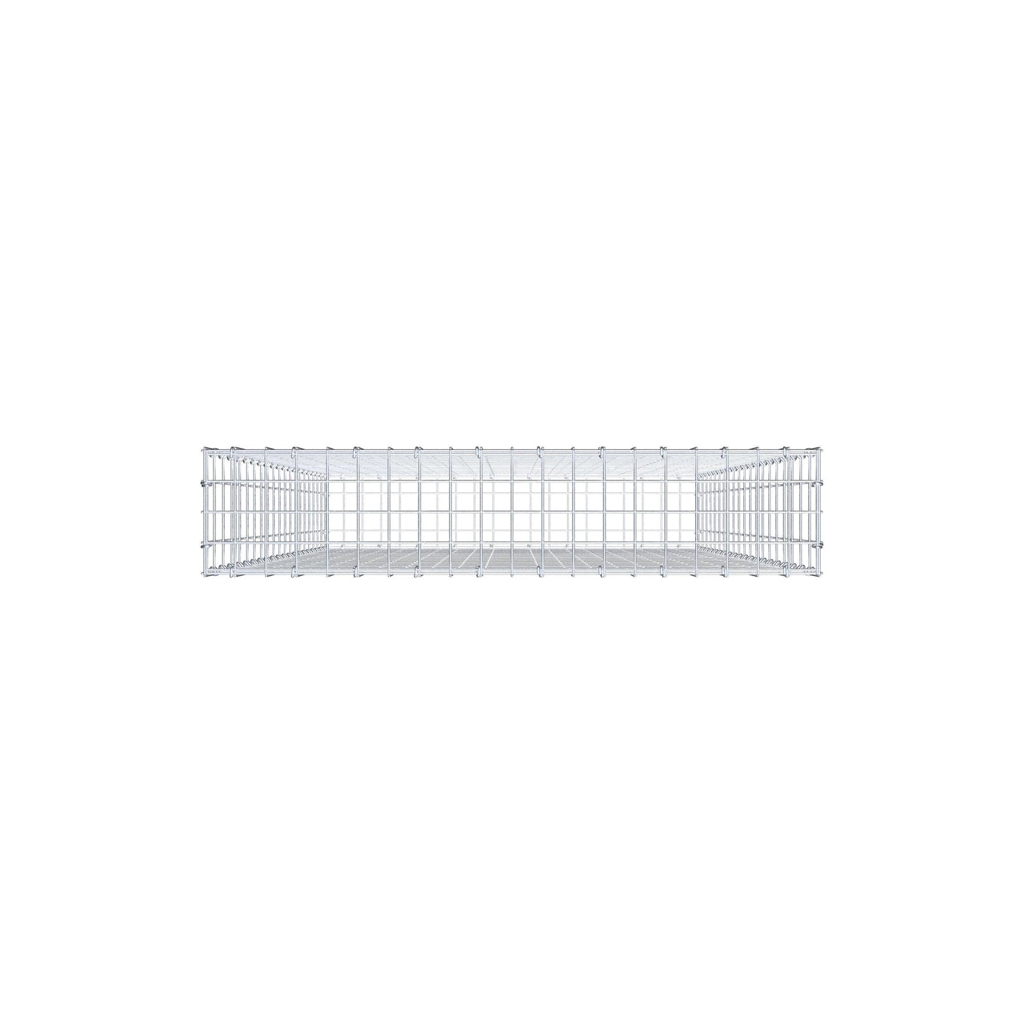 Gavión 200 cm x 100 cm x 20 cm (L x A x P), luz de malla 5 cm x 10 cm, anillo en C