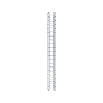 Colonne de gabion carrée galvanisée à chaud, 17 cm x 17 cm, hauteur 200 cm, MW 5 cm x 10 cm