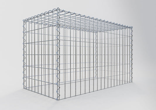 Extra gabion typ 3 100 cm x 60 cm x 50 cm (L x H x D), maskstorlek 5 cm x 10 cm, spiral