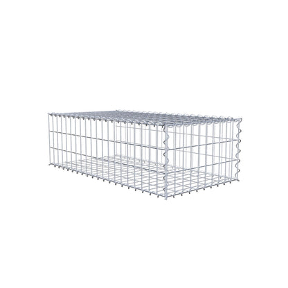 Grown-on gabion type 2 100 cm x 30 cm x 50 cm (L x H x D), mesh size 5 cm x 10 cm, spiral