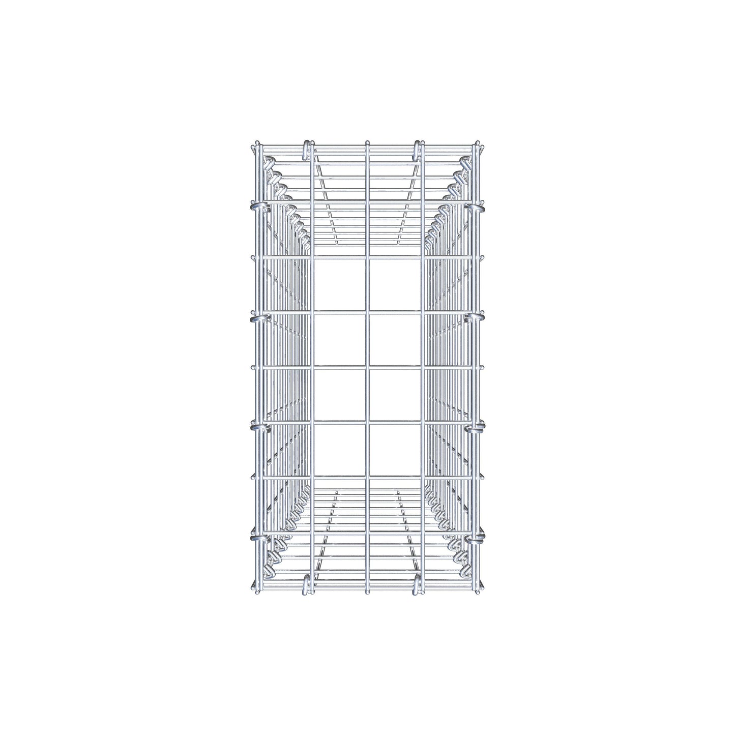 Mounted gabion type 3 100 cm x 20 cm x 40 cm (L x H x D), mesh size 5 cm x 10 cm, C-ring