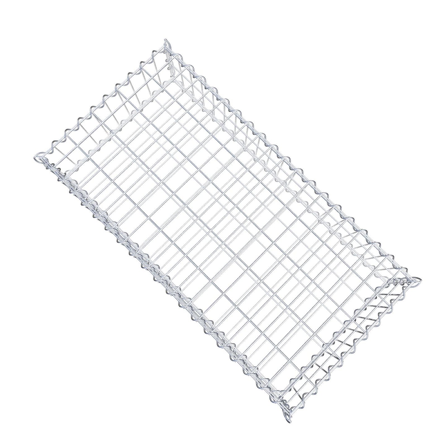 Gabion 100 cm x 20 cm x 50 cm (L x H x D), maskestørrelse 5 cm x 10 cm, spiral