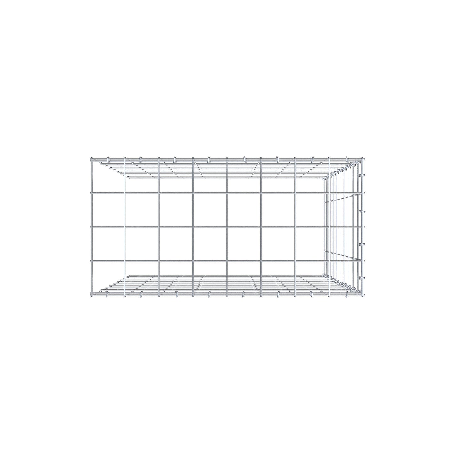 Anbaugabione Typ 4 100 cm x 80 cm x 40 cm (L x H x T), Maschenweite 10 cm x 10 cm, C-Ring
