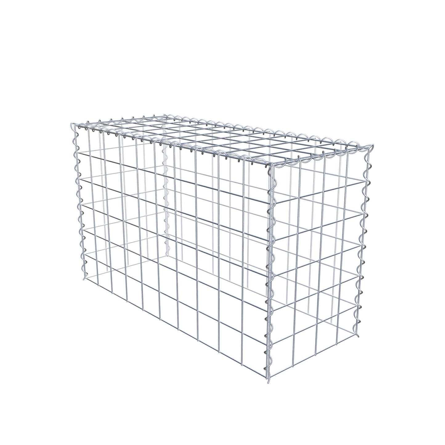 Extra gabion typ 3 100 cm x 60 cm x 40 cm (L x H x D), maskstorlek 10 cm x 10 cm, spiral