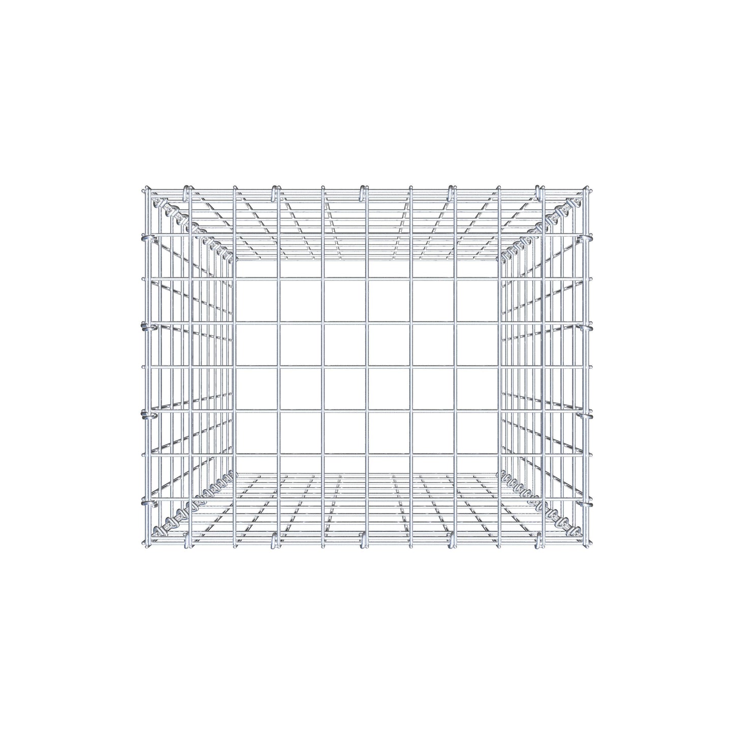 Gabbione aggiuntivo di tipo 3 100 cm x 50 cm x 40 cm (L x H x P), maglia 5 cm x 10 cm, anello a C