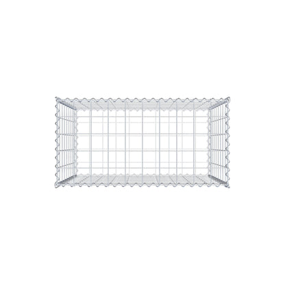 Gabbione 100 cm x 90 cm x 50 cm (L x H x P), maglia 10 cm x 10 cm, spirale