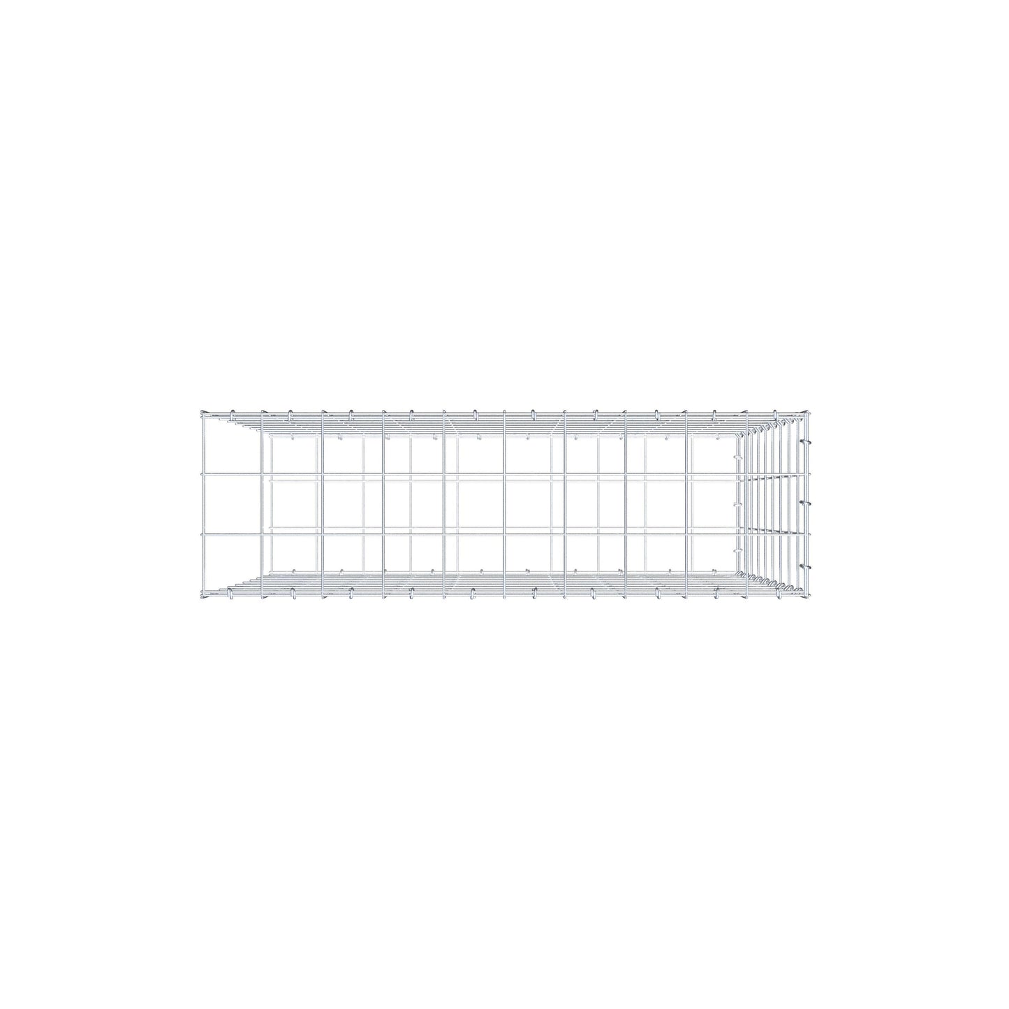 Mounted gabion type 2 100 cm x 90 cm x 30 cm (L x H x D), mesh size 10 cm x 10 cm, C-ring