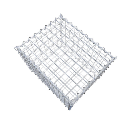Schanskorf 50 cm x 40 cm x 40 cm (L x H x D), maaswijdte 5 cm x 5 cm, spiraalvormig