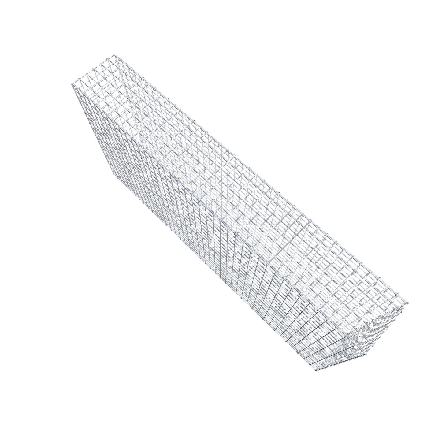 Gabion 200 cm x 100 cm x 30 cm (L x H x P), mailles 5 cm x 5 cm, anneau en C
