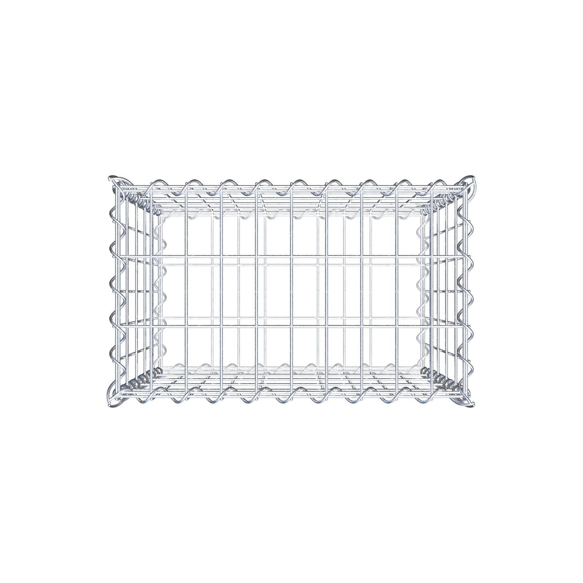 Gabbione 50 cm x 50 cm x 30 cm (L x H x P), maglia 5 cm x 10 cm, spirale