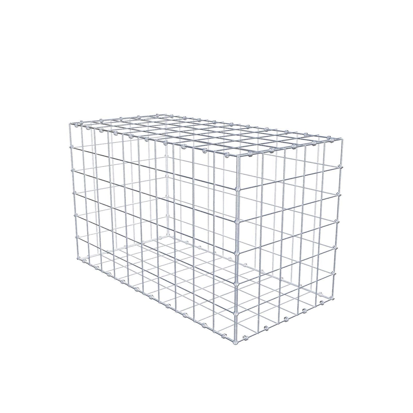 Gabion 100 cm x 60 cm x 50 cm (L x H x D), maskestørrelse 10 x 10 cm, spiralring