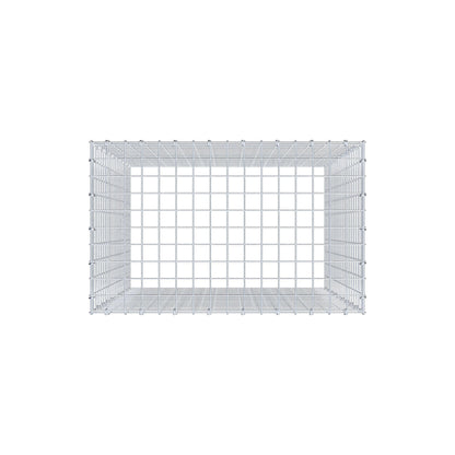 Mounted gabion type 3 100 cm x 80 cm x 50 cm (L x H x D), mesh size 5 cm x 5 cm, C-ring