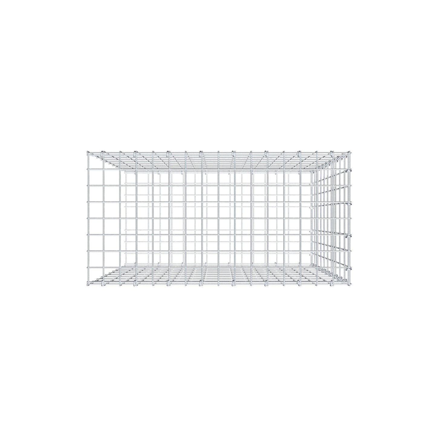 Pila adicional tipo 2 100 cm x 80 cm x 40 cm, malla 5 cm x 10 cm, anillo en C