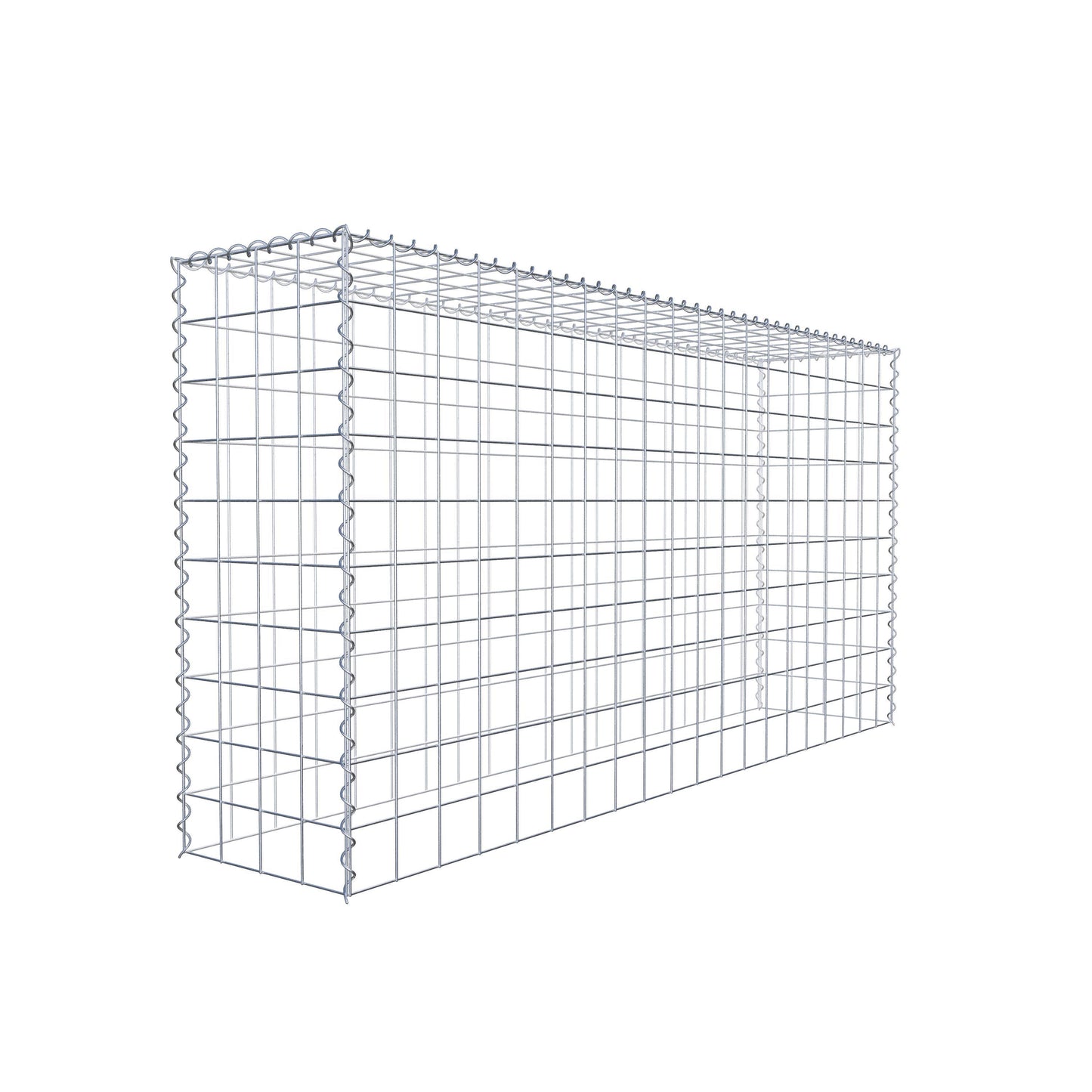 Gabion rapporté type 3 200 cm x 100 cm x 40 cm (L x H x P), mailles 10 cm x 10 cm, spirale