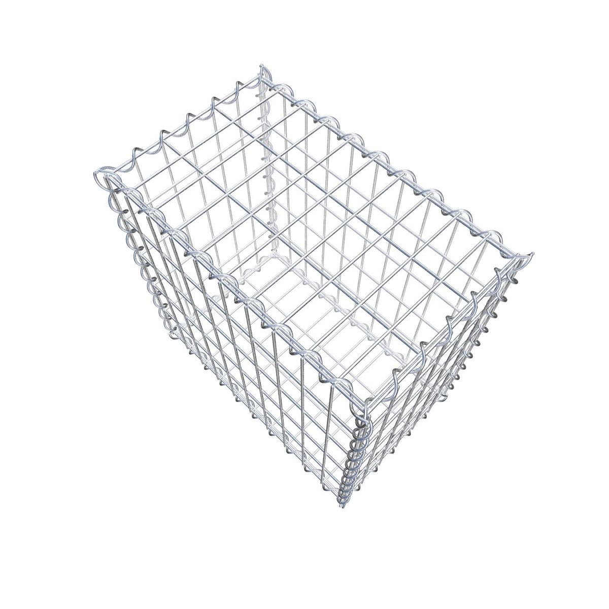 Gabbione 50 cm x 50 cm x 30 cm (L x H x P), maglia 5 cm x 10 cm, spirale