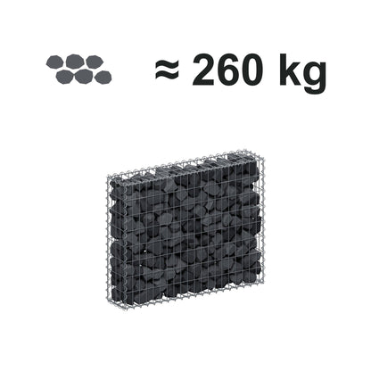 Gabion 100 cm x 80 cm x 20 cm (L x H x P), mailles 5 cm x 10 cm, spirale