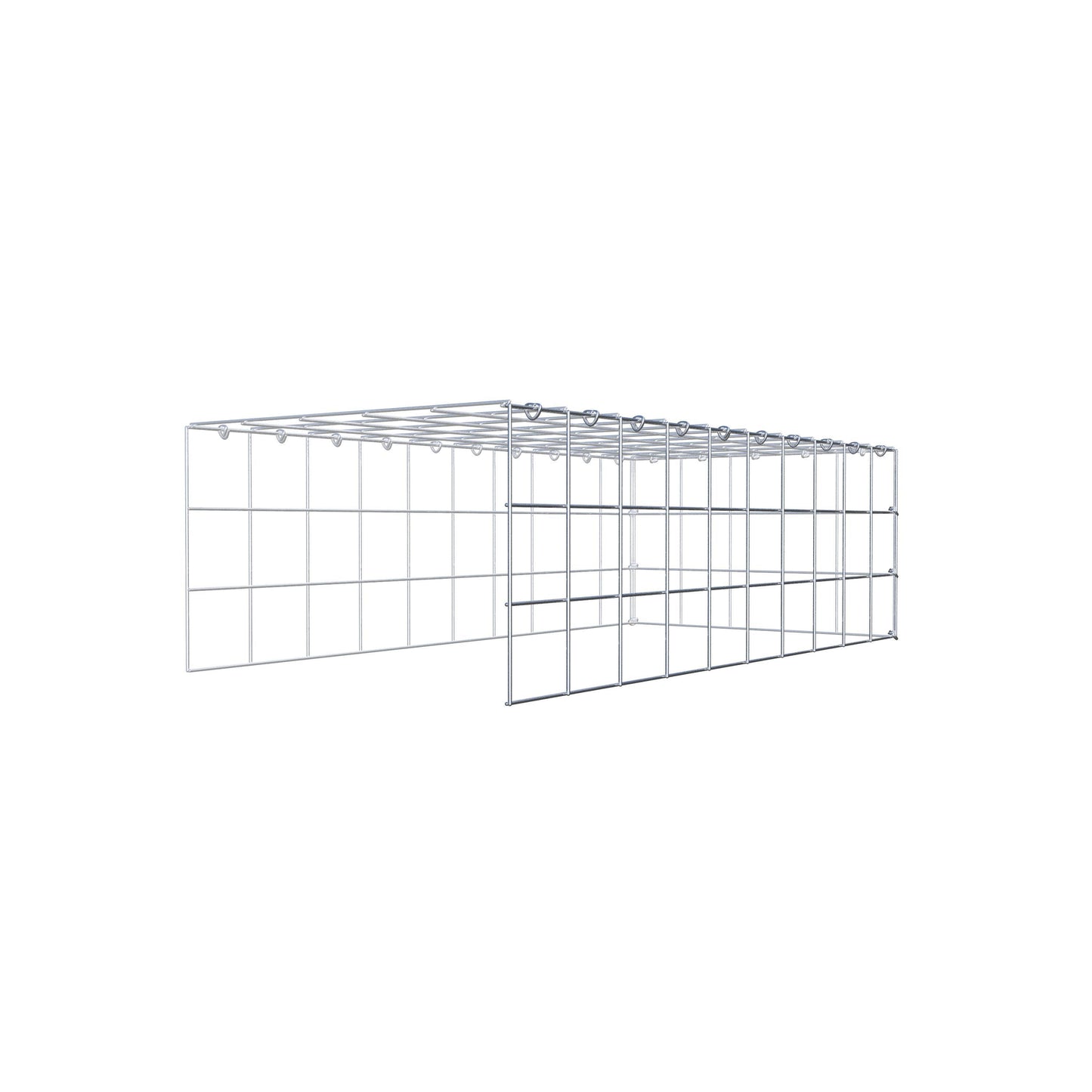 Gavión complementario de tipo 4 100 cm x 30 cm x 50 cm (L x A x P), malla 10 cm x 10 cm, anillo en C