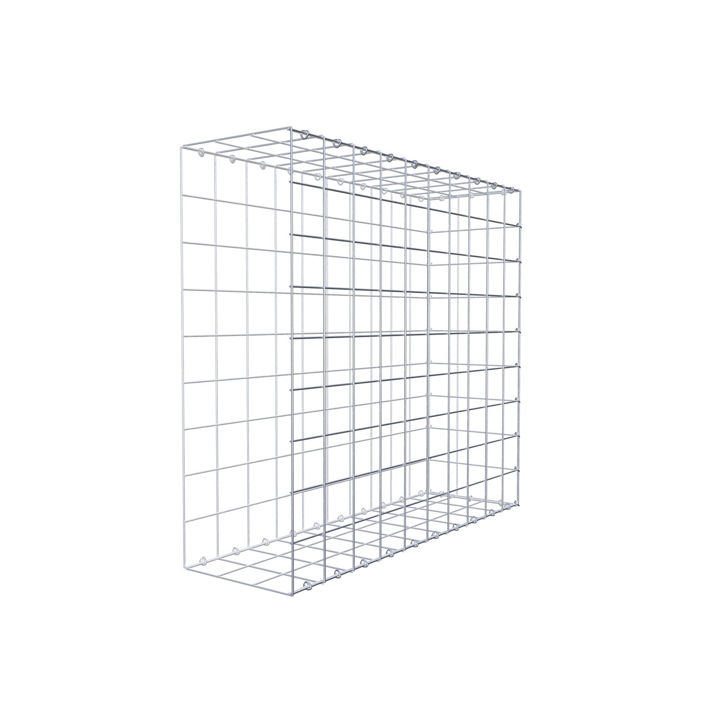 Mounted gabion type 2 100 cm x 90 cm x 30 cm (L x H x D), mesh size 10 cm x 10 cm, C-ring